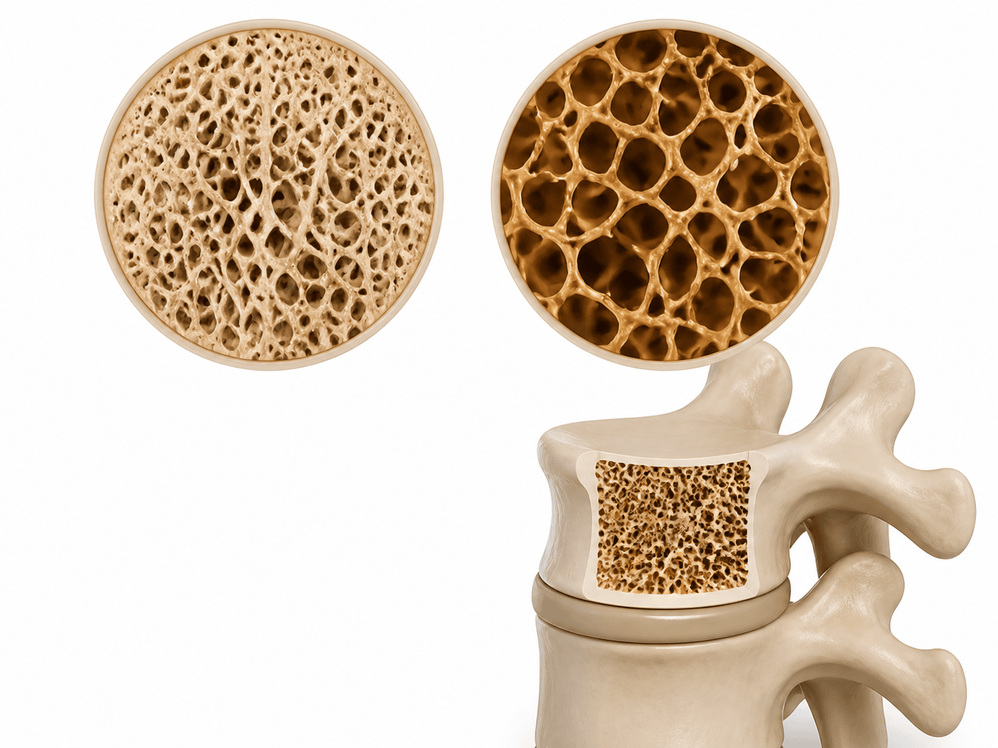 Imagen médica de osteoporosis